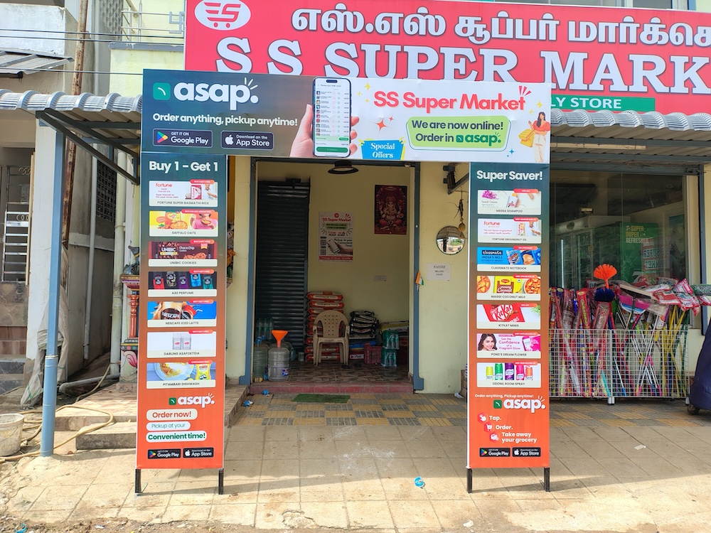 asap. Pickup Point in Avadi - SS Supermarket Entrance